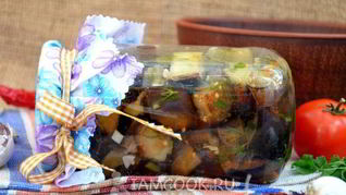 Соленые баклажаны с чесноком на зиму