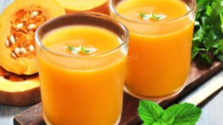 Тыквенный сок на зиму c крыжовником