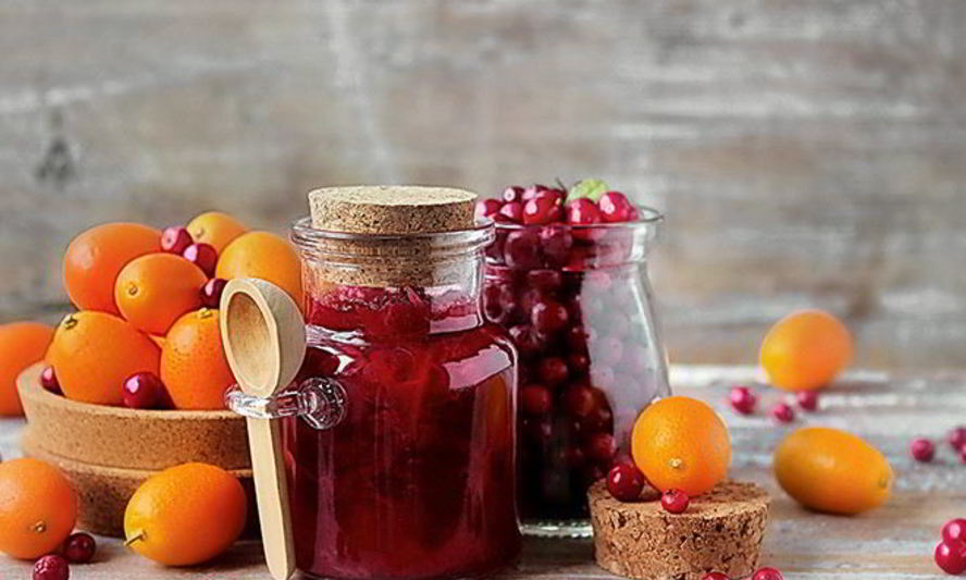 Рецепт брусничного конфитюра с кумкватами