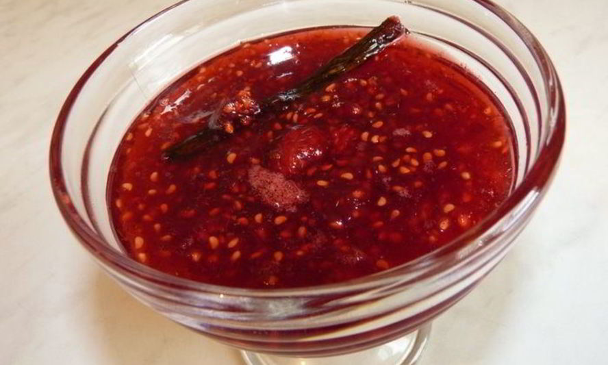 Рецепт малинового варенья с ванилью