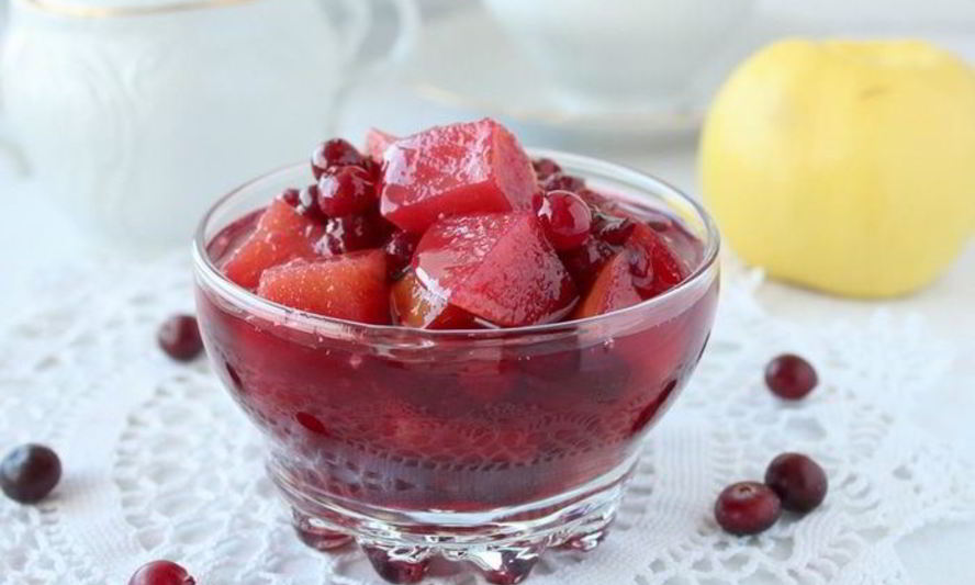 Рецепт варенья из айвы и клюквы