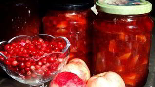 Варенье из брусники с яблоками