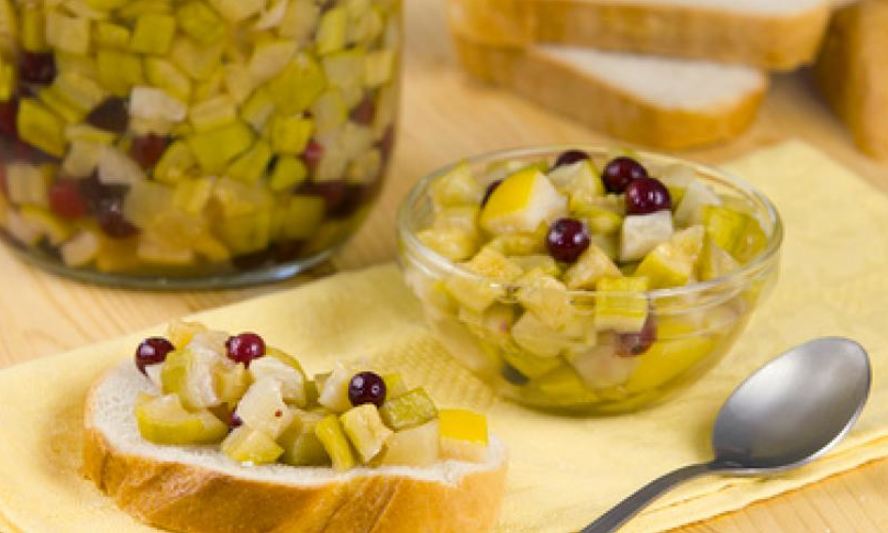 Рецепт варенья из кабачков, лимона и клюквы