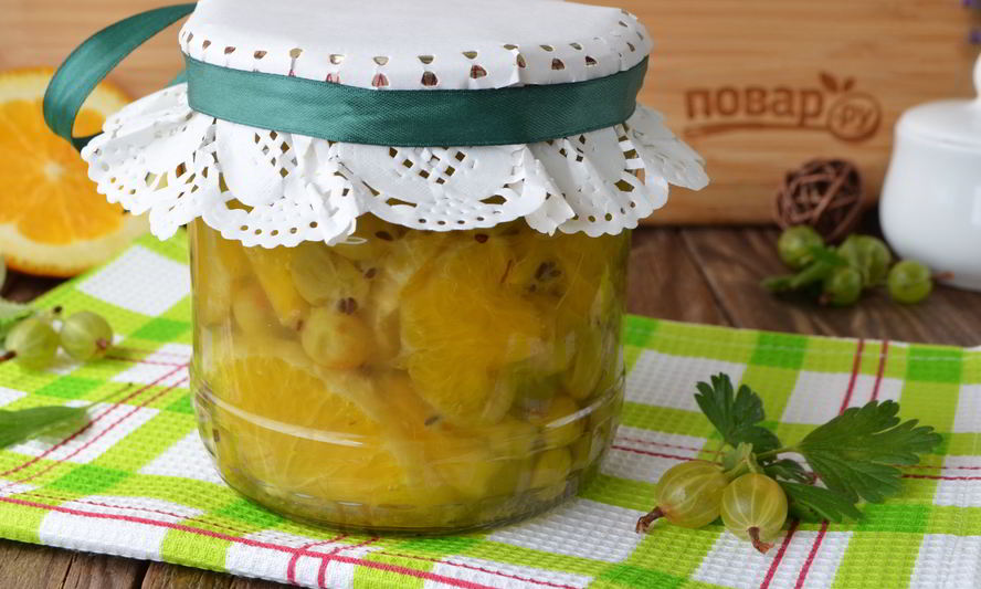 Рецепт варенья из крыжовника с апельсином на зиму