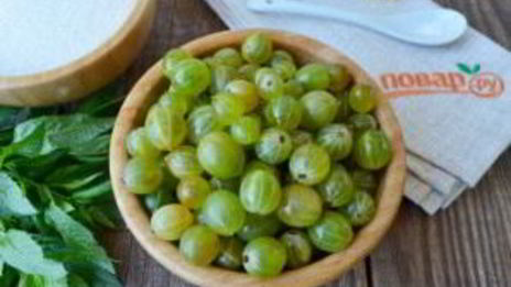 варенье из крыжовника с мятой