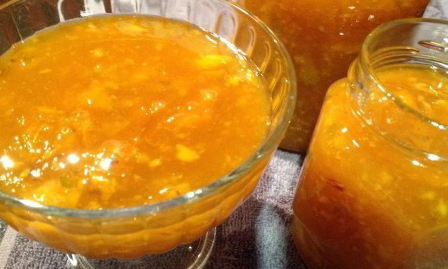 Рецепт варенья из мандаринов и хурмы