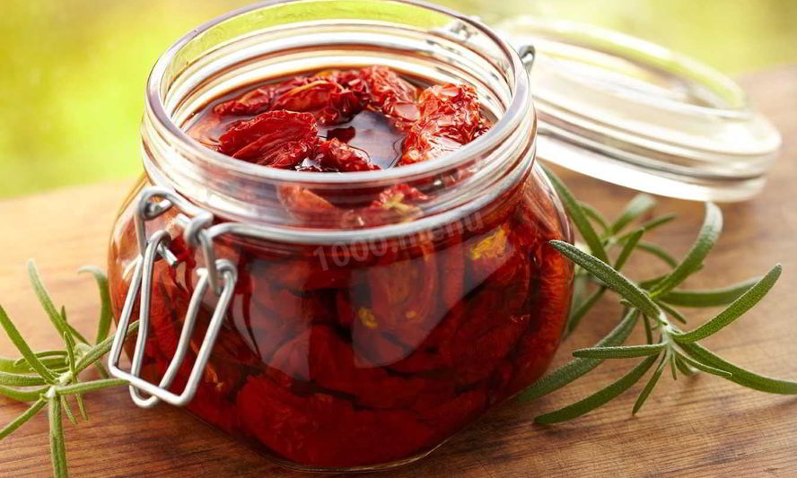 Рецепт вяленых помидоров в масле с чесноком