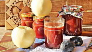 Яблочно-сливовый сок на зиму