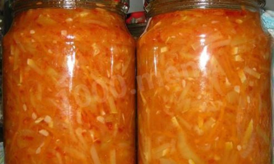 Рецепт заготовки тыквы с болгарским перцем на зиму