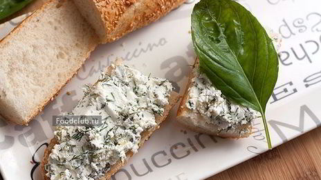 бутерброд с творожным сыром