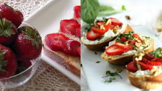 Бутерброды с клубникой