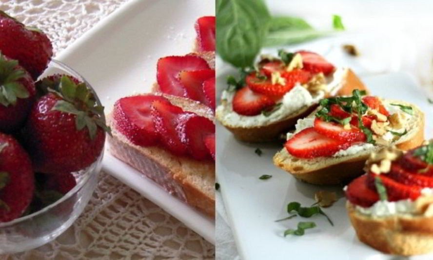 Рецепт бутербродов с клубникой