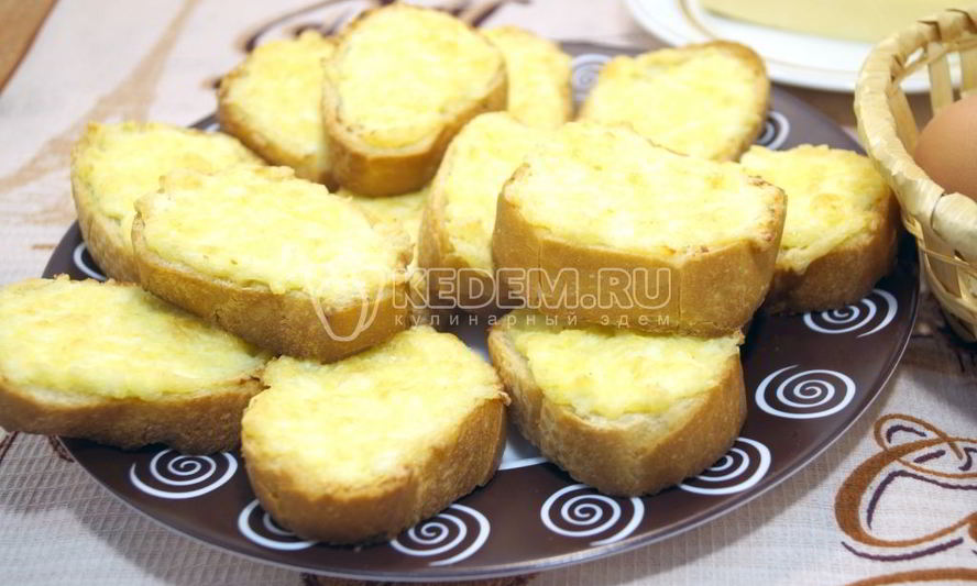 Рецепт бутербродов с сыром в духовке