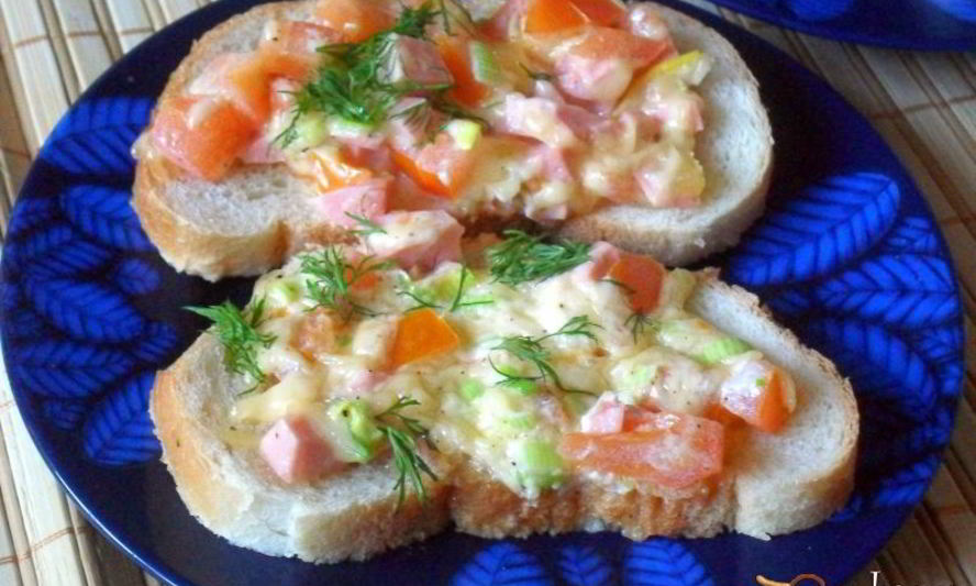 Рецепт горячих бутербродов мозаика