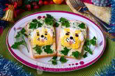 Новогодние бутерброды Собачки