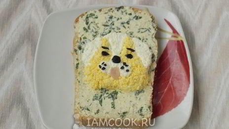 новогодние бутерброды собачки