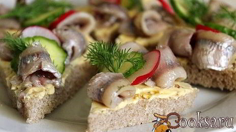 праздничные бутерброды с килькой балтийская весна