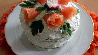 Шведский бутербродный торт