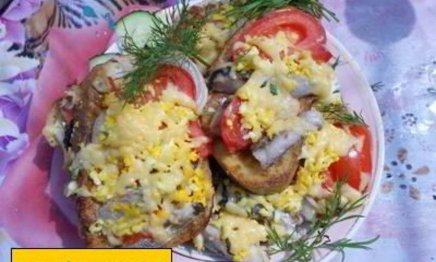 Рецепт жареных бутербродов с помидорами майонезом сыром