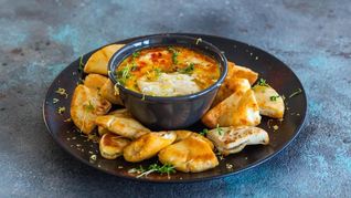 Быстрый хумус из фасоли с имбирем