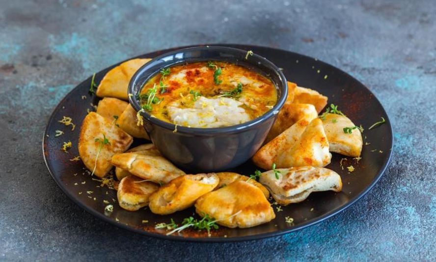 Рецепт быстрого хумуса из фасоли с имбирем