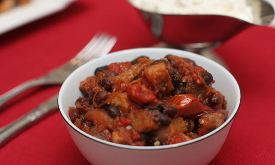 Рецепт чили из черной фасоли и баклажан