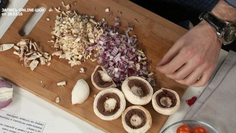 чизбургер из грибов