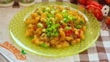 макароны чизбургер