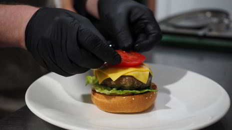 мраморный чизбургер