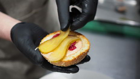 мраморный чизбургер