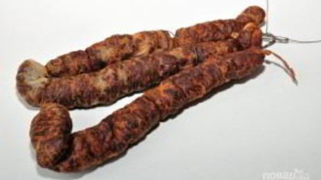 домашняя сыровяленая колбаса