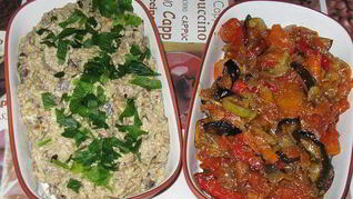 Две закуски из баклажан