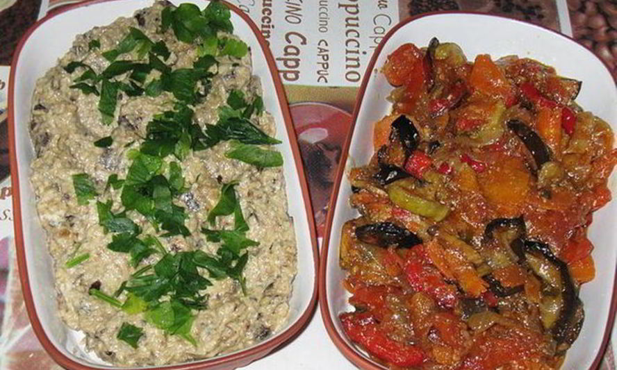 Рецепт две закуски из баклажан