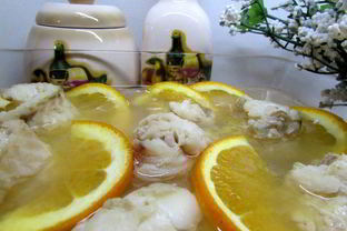 Филе камбалы в апельсиновом желе