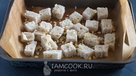 гренки из белого хлеба в духовке