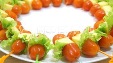 канапе рождественский венок