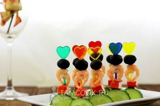 Канапе с креветками