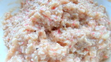 крабовые крокеты с кускусом и овощами