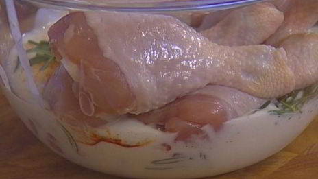 куриные ножки, маринованные в кефире