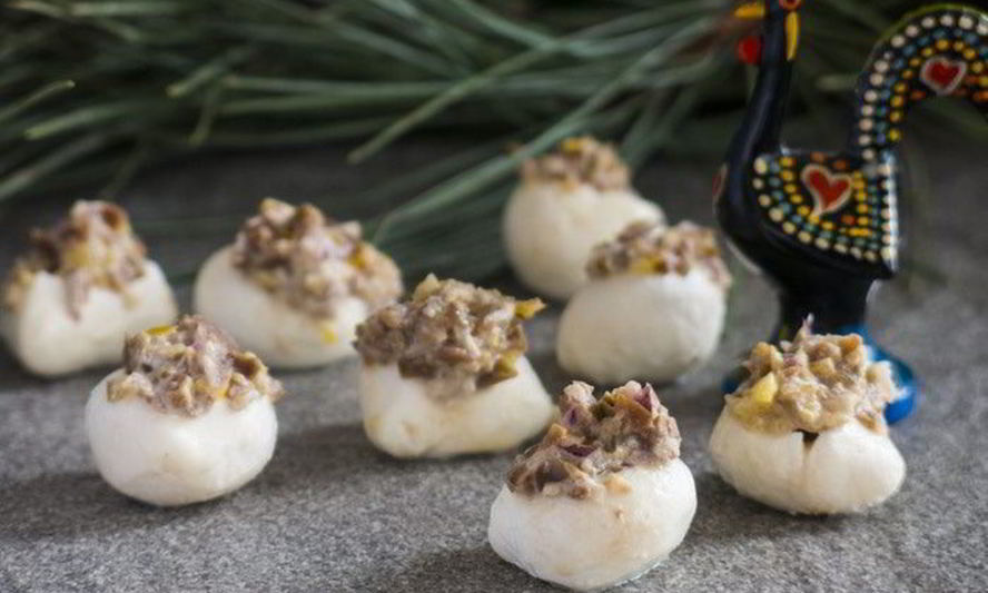 Рецепт мини-моцареллы фаршированной