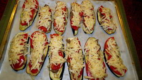 мини-пиццы из баклажанов