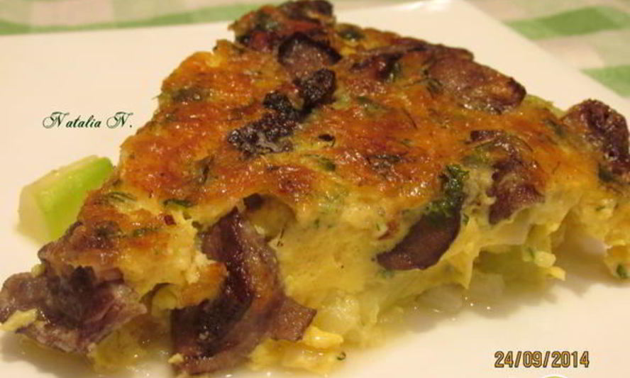 Рецепт фриттаты из кабачков с грибами