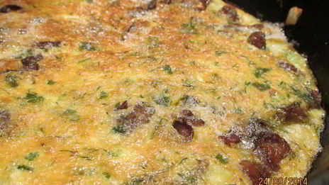 фриттата из кабачков с грибами