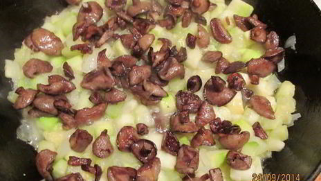 фриттата из кабачков с грибами