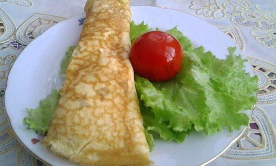 Рецепт омлета фаршированного с помидорами и перцем