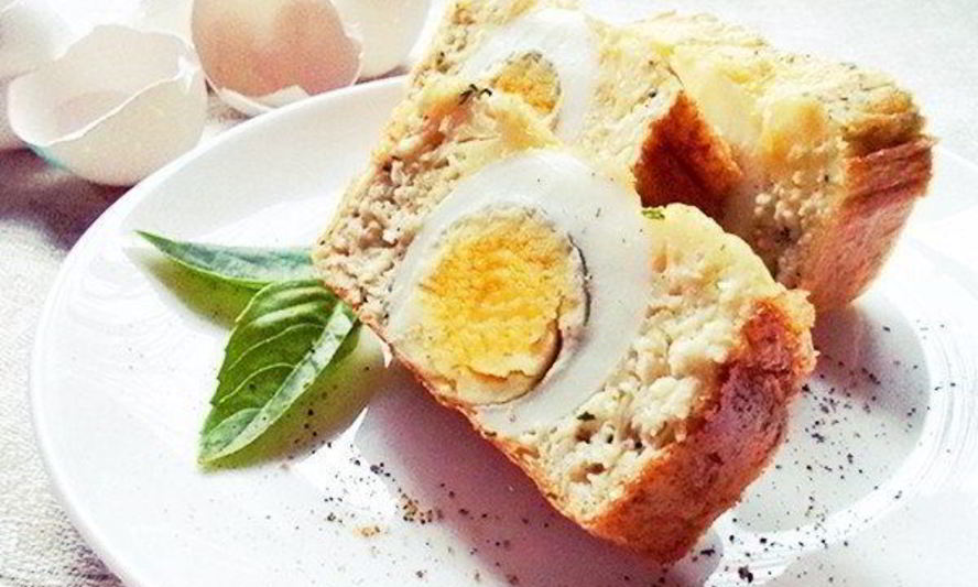 Рецепт омлета мишна с куриным мясом