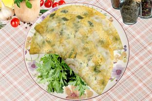 Омлет на пару с зеленью