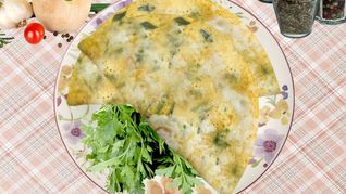 Омлет на пару с зеленью