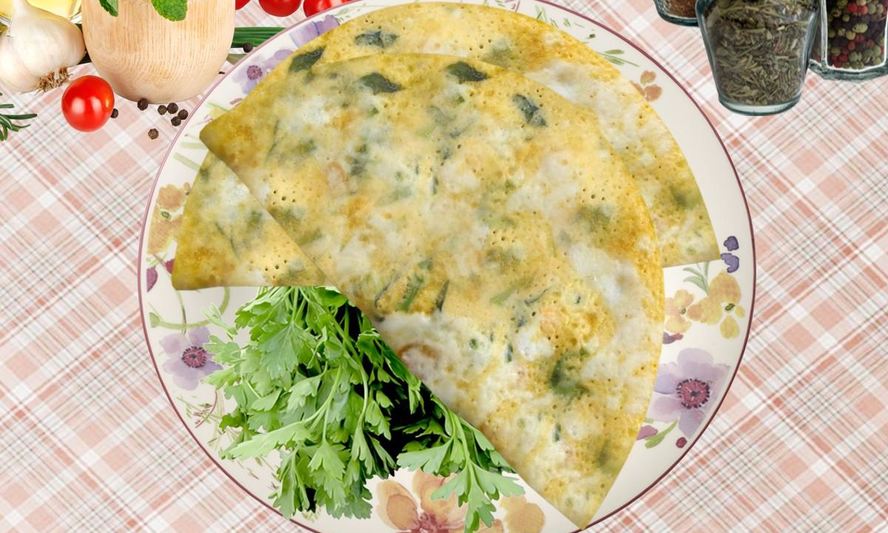 Рецепт омлета на пару с зеленью