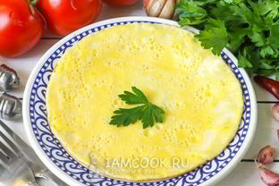 Омлет на воде на сковороде